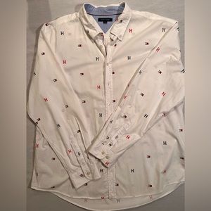 Tommy Hilfiger button down, XXL, beautiful bright white.
